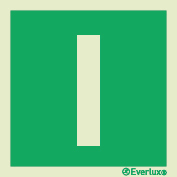 Emergency escape route signs, Numbers and letters to be used in conjunction with assembly point signs, "I"