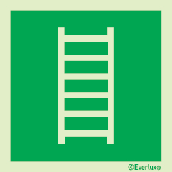 Emergency escape route sign, Safe condition signs, Emergency escape ladder