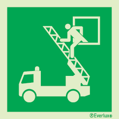Emergency escape route sign, Safe condition signs, Emergency vehicle