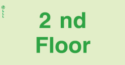 Low Location Lighting, Polycarbonate self-adhesive floor indication signs, 2nd Floor