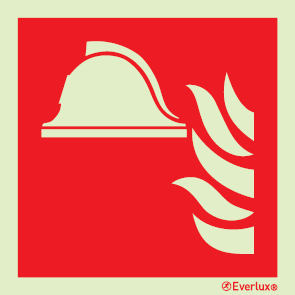 Fire-fighting equipment signs, Fire point