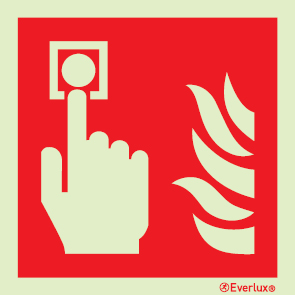 Fire-fighting equipment signs, Alarm call point