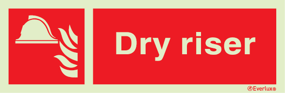 Fire-fighting equipment signs, Dry riser