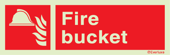 Fire-fighting equipment signs, Fire bucket