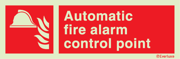 Fire-fighting equipment signs, Automatic fire alarm control point