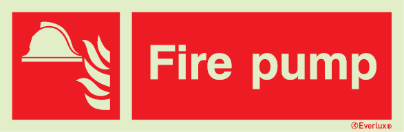 Fire-fighting equipment signs, Fire pump
