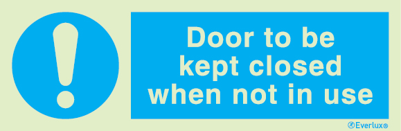Mandatory signs, Fire door signs, Door to be kept closed when not in use