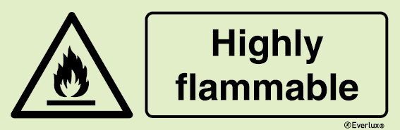 Warning signs, Danger highly flammable