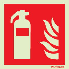 Signs for wind turbines, Emergency, fire and prohibition signs, Fire extinguisher