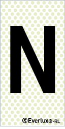 Reflecto-luminescent signs, Alphabetic and numeric character signs, "N"