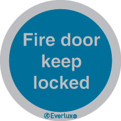 Mandatory signs, Fire door signs, Fire Door Keep Locked