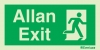 Evacuation sign, exit, right welsh/english