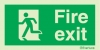 Emergency escape route sign, british standard composite escape route sign, fire exit