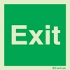 Emergency escape route sign, british standard composite escape route Exit