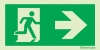 Emergency escape route sign, BS ISO 7010, arrow right