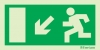 Emergency escape route sign, European Directive 92/58/EEC, arrow up left
