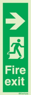 Emergency escape route sign, Vertical profile signs BS ISO 7010 , Arrow up