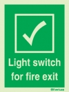 Emergency escape route sign, Door mechanism signs, Light switch for fire exit