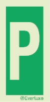 Emergency escape route signs, Floor and stair level identification signs, "P"