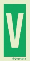 Emergency escape route signs, Floor and stair level identification signs, "V"