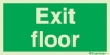 Rigid PVC stairwell signs, Exit floor