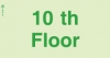 Low Location Lighting, Polycarbonate self-adhesive floor indication signs, 10th Floor