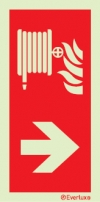 Fire-fighting equipment signs, Fire hose reel right