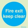 Mandatory signs, Fire door signs, Fire exit keep clear