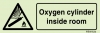 Warning signs, Oxygen cylinder inside room