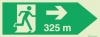 Signs for tunnels, Emergency escape route signs, right 325m