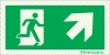 Reflecto-luminescent signs, Emergency escape route signs, up right