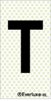 Reflecto-luminescent signs, Alphabetic and numeric character signs, "T"