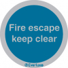 Mandatory signs, Fire door signs, Fire Escape Keep Clear