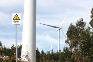 Signs for wind turbines