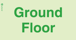 Low Location Lighting, Polycarbonate self-adhesive floor indication signs, Ground floor