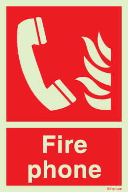 Fire-fighting equipment signs, Fire phone