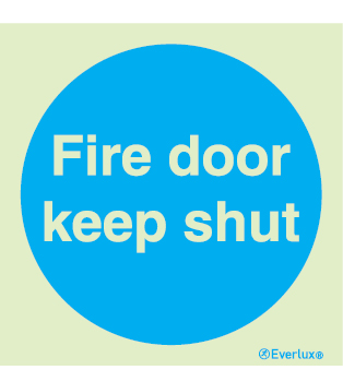 Mandatory signs, Fire door signs, Fire door keep shut