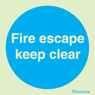 Mandatory signs, Fire door signs, Fire escape keep clear