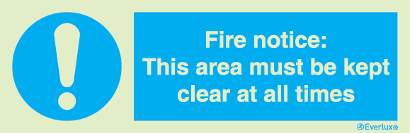 Mandatory signs, Fire door signs, Fire notice