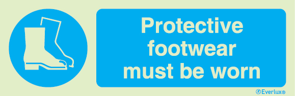 Mandatory signs, PPE, Protective footwear must be worn
