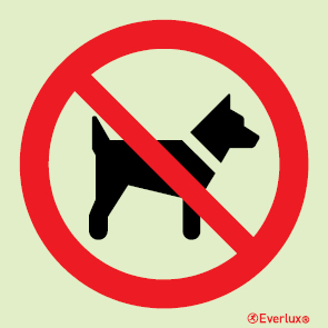 Prohibition signs, signs prohibiting dangerous actions, No dogs