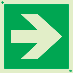 Aluminium signs, Directional arrow