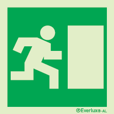 Signs for tunnels, Emergency escape route signs, right
