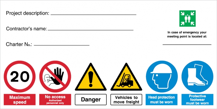 Signs for wind turbines, Specific for wind farms