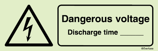 Signs for wind turbines, Warning signs, Dangerous voltage