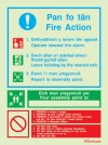Fire action notices, fire action welsh/english
