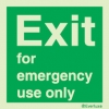 Emergency escape route sign, british standard composite escape route Exit for emergency use only