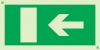 Emergency escape route sign, European Directive 92/58/EEC, arrow left