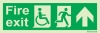 Emergency escape route sign, Escape route signs for people with reduced mobility, Fire exit up