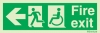 Emergency escape route sign, Escape route signs for people with reduced mobility, Fire exit left